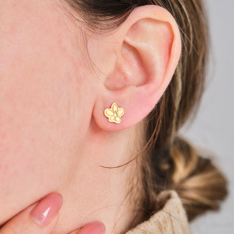 BirthFlower Stud Earrings