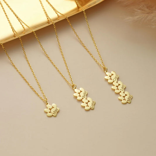 Custom Paw Print Necklace