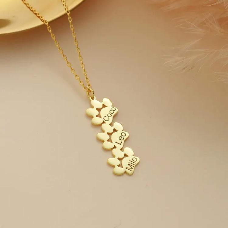 Custom Paw Print Necklace