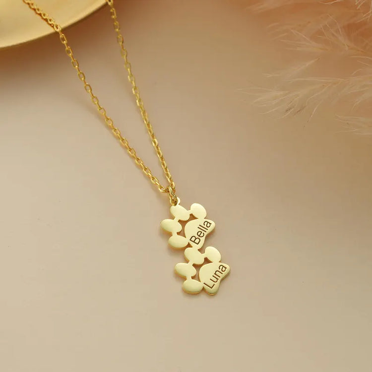 Custom Paw Print Necklace