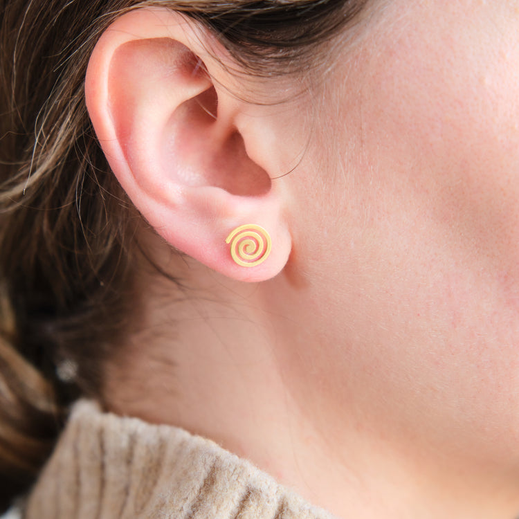 Spiral Stud Earrings